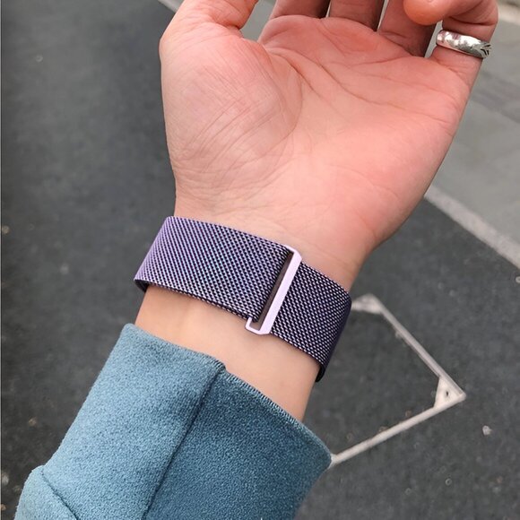 Apple Watch Band Adjustable Milanese Stylish Strap Purple Stainless Band - Picture 4 of 8